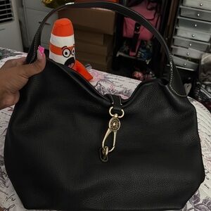 Dooney n Bourke Elegant Black Leather Bag with dust bag